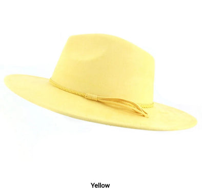 Yellow Suede Women Hat