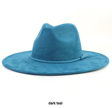 Dark Teal Suede Hat