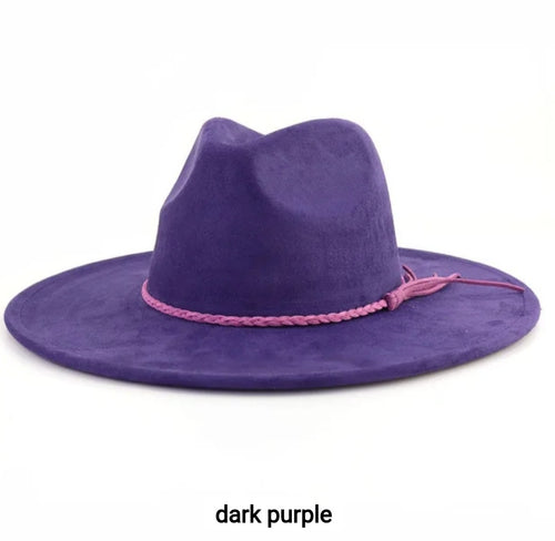 Dark Purple Suede Hat