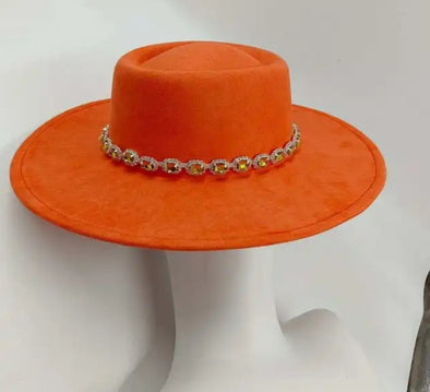 Orange Suede Hat