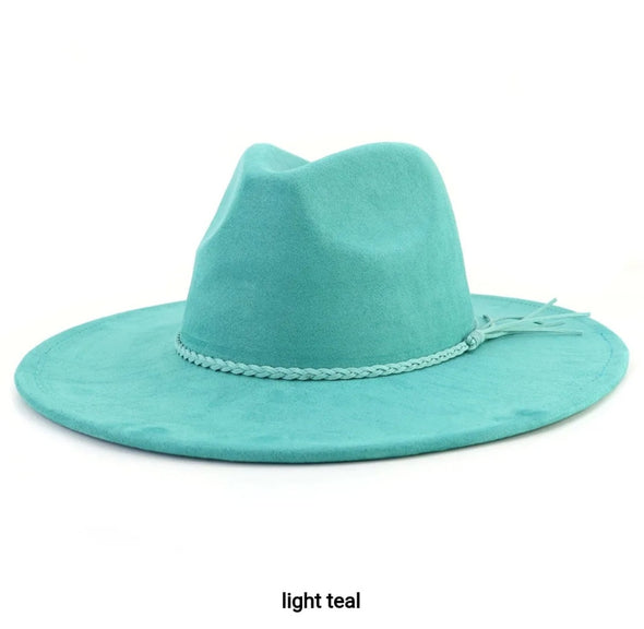 Light Teal Suede Hat