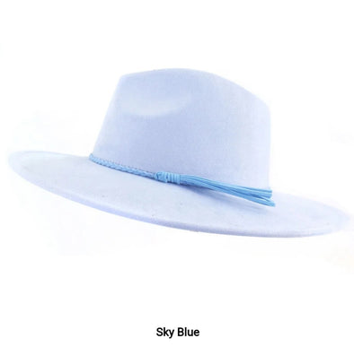 Sky Blue Suede Women Hat