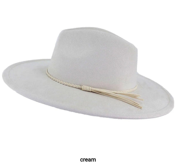 Cream Suede Women Hat