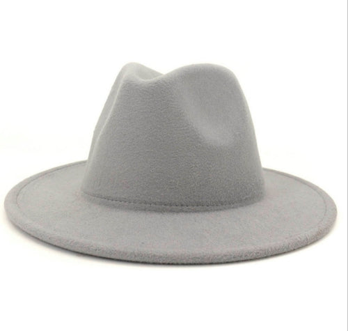 Solid Light Grey Fedora