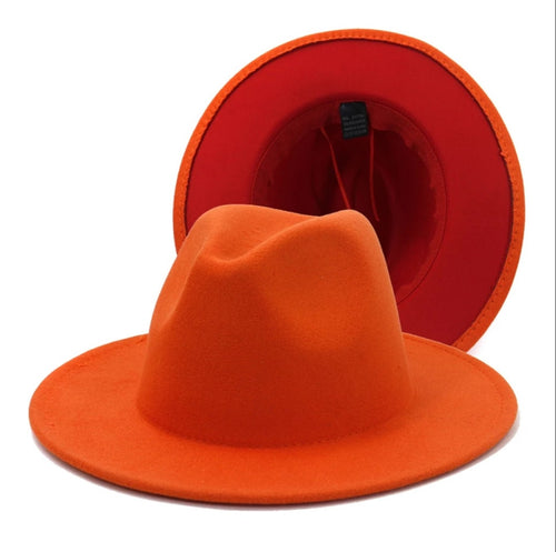 Orange + Red Fedora