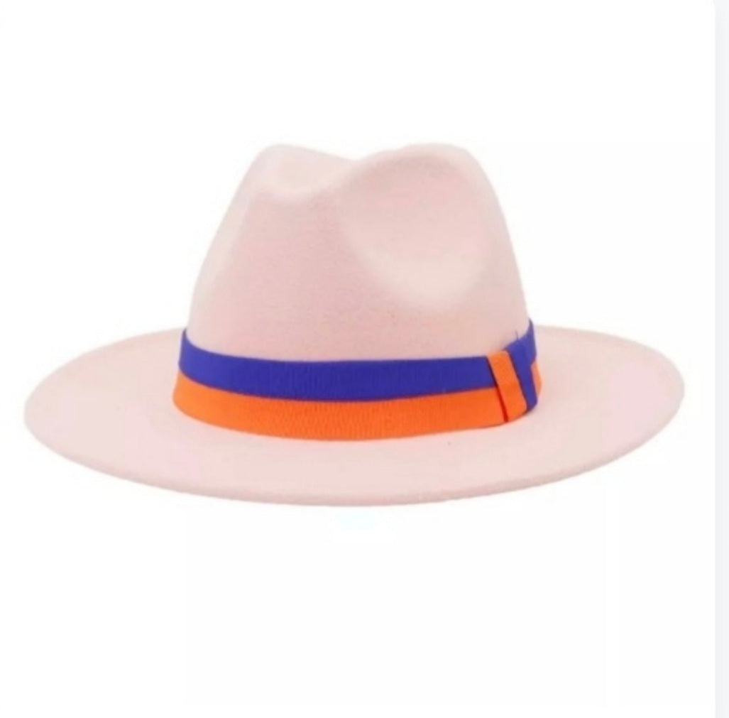 Watermelon + belt Fedora