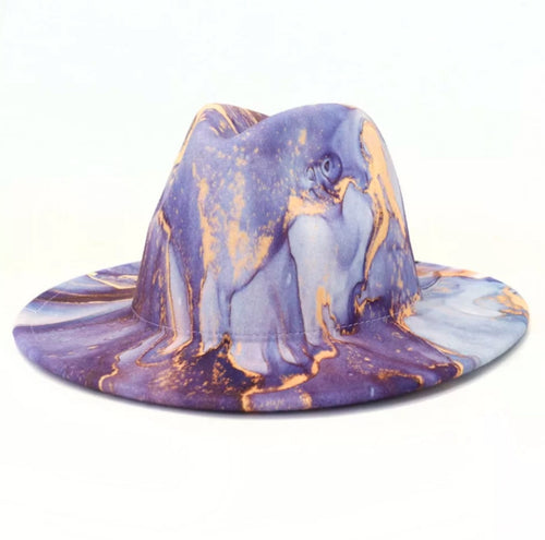 Purple Print Fedora