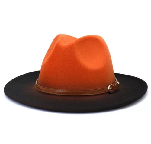 Orange Ombre Fedora