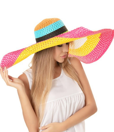 Weave Multicolor Beach Hat