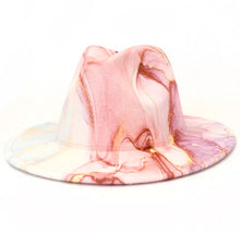 Rose Pink Print Fedora