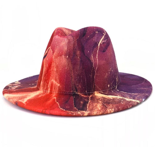 Red Print Fedora