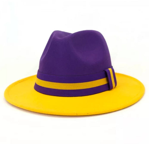 Purple/Yellow Fedora