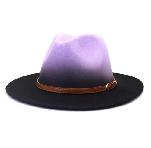 Purple Black Ombre Fedora