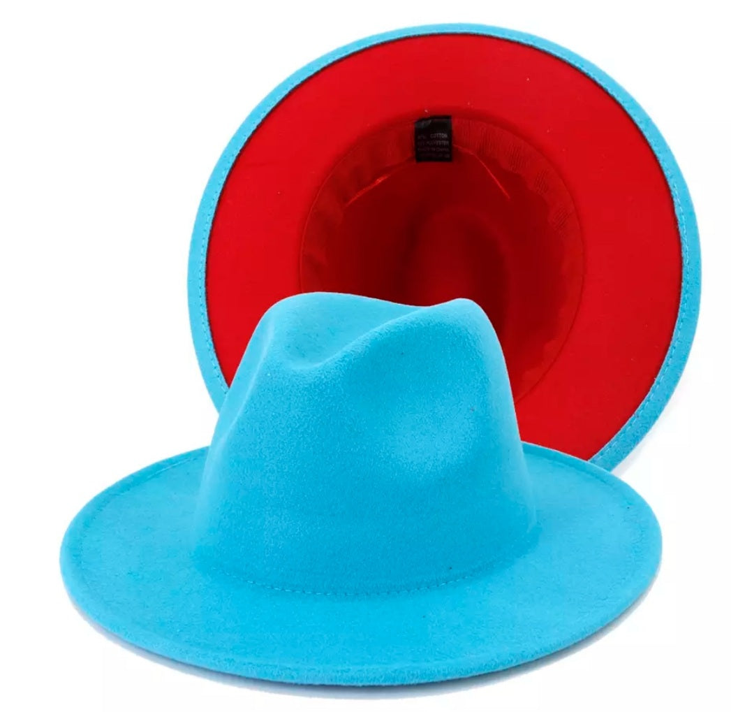 Sky Blue + Red L/XL Hat