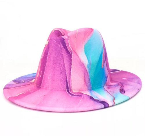 Pink Marble Fedora